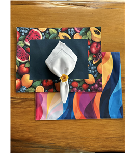 Americano dupla face impermevel coleo exclusiva Frutas para decorao de mesa posta.