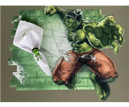 Americano Hulk cortado a laser
