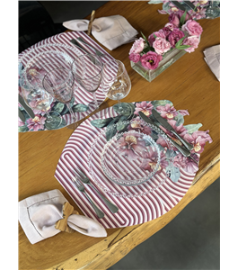 Jogo americano para mesa posta com decorao de orqudea