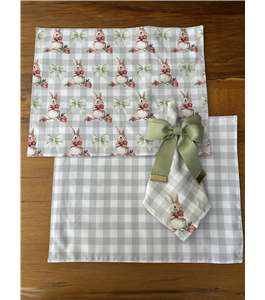 Americano P�scoa Morango retangular dupla face