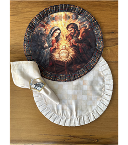 Guardanapo Mosaico em linho misto