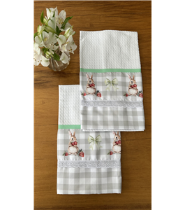 Pano de prato P�scoa Morango